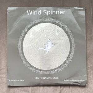 Stainless Steel Wind Spinner with Gecko Design